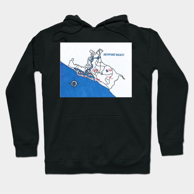 Newport Beach Hoodie by PendersleighAndSonsCartography